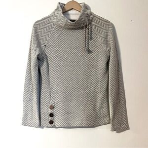 Prana Lucia Blended Wool Chevron Print Pullover Jacket Women’s Size Small